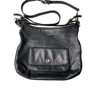 Coach Legacy Courtenay Hobo Black Leather Purse Crossbody Shoulder Bag 22381